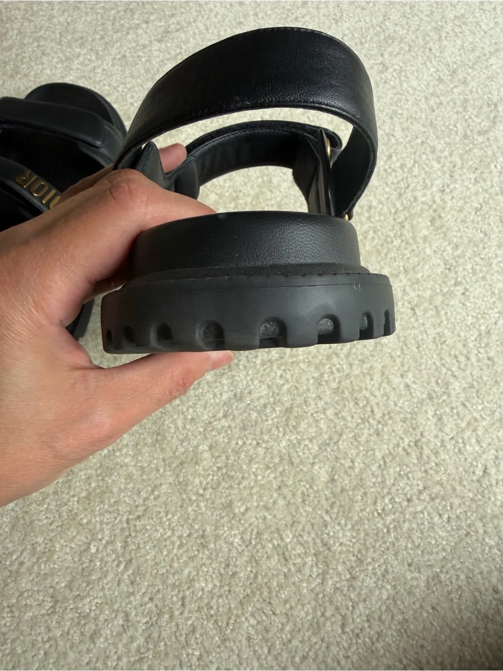 Dioract Sandal size 40 black lambskin